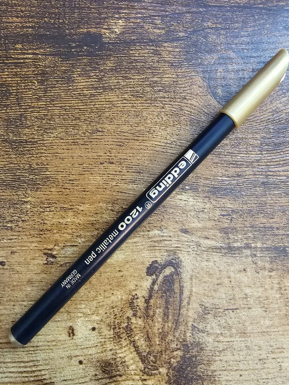 Edding 1200 metallic gold fiber Pen Germany